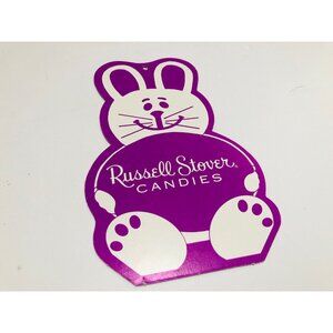 Vintage Russell Stover Candies Easter Bunny Display Sign Candy Die Cut Outs 10”